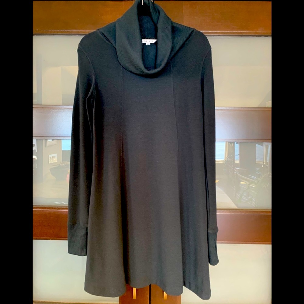 CAbi cowl neck long sleeve sweater dress